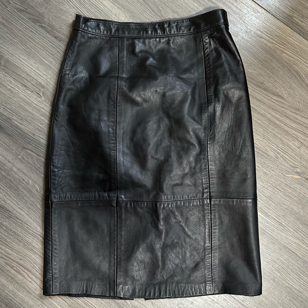 ADA Black Leather Skirt